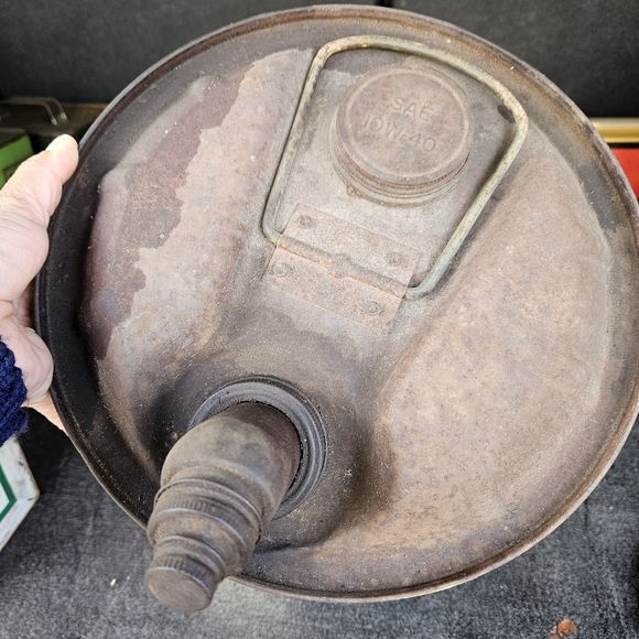 Vintage Old Unico 12 M Multi Grade Motor Oil Gallon Metal Oil Gas Can 5 Gallon - Picture 8 of 13